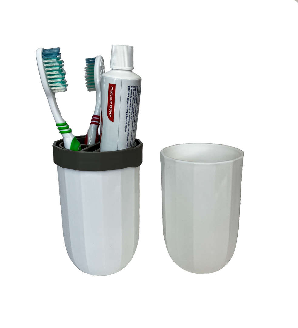 Tooth brush holder white 1